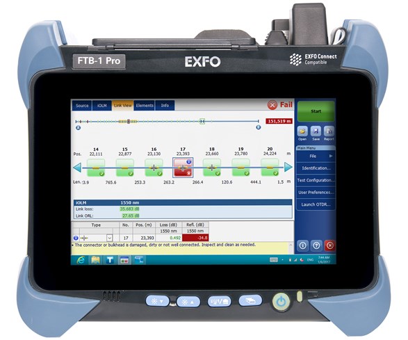 EXFO FTBx-750C - Máy đo phản xạ miền thời gian quang OTDR của mạng Metro / tuyến quang đường dài 1